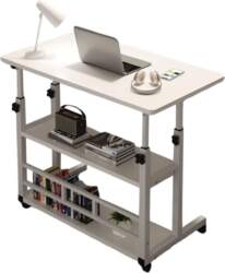 Adjustable Bedside Laptop Desk with Rolling