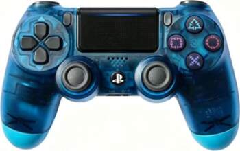 Blue transparent Wireless Game Controller for