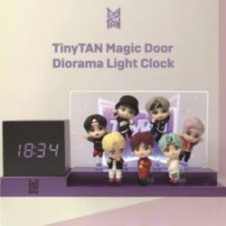 BTS TinyTAN Figūriņa LED Galda Pulkstenis