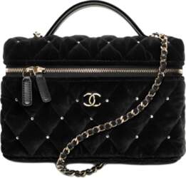 Chanel 25k Leather Chain Link Diamond