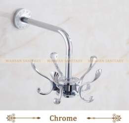 Chrome Robe Hooks Solid Brass Movable