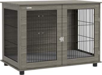 Dog crate 2 in 1 side
