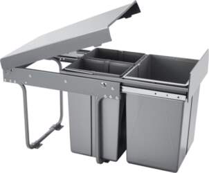 Double 20+10+10L Pullout Waste Container Under