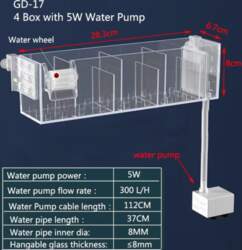 Fish Tank Waterfall Filter Box Wall