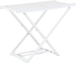 Foldable Clothes Drying Rack White Plastic