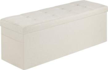 Foldable Storage Ottoman Bench, End of