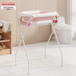 Folding Baby Bathing Table with Height-Adjustable