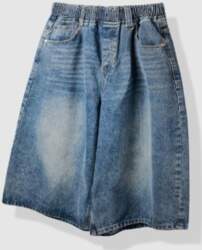 GRAPH PLATFORM Washed Bermuda Denim Shorts