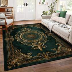 Green Luxury Classical Carpets Fluffy Study