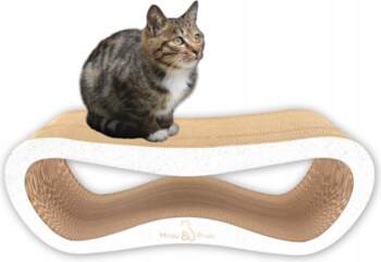 Leon cat scratching post | white