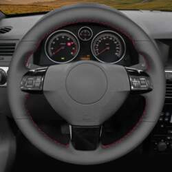 Melni mākslīgās ādas auto stūres pārsegi