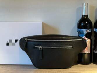 Men`s new leather fanny pack, first