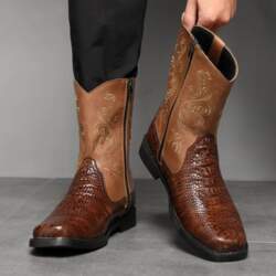 Men`s Wide Width Tall Cowboy Boots