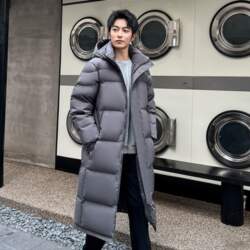 Mens Long Winter Down Coat Oversized