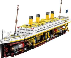 MOC Creative Titanic Semi-Mechanical Building Blocks