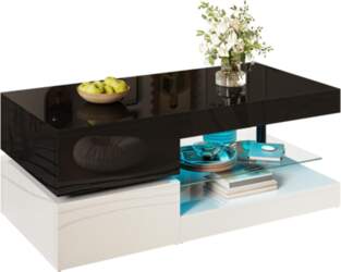 Modern coffee table with LED ambient