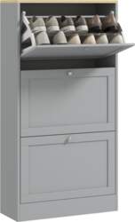 Modern Compact Three-Drawer Shoe Storage Cabinet