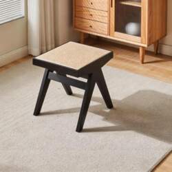Modern Shoe Changing Stool Solid Wood