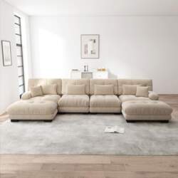 Modular Corner Sofa, U-Shaped Couch Set