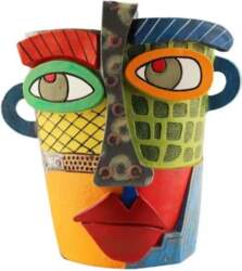 Picasso Abstract Face Flower Pot Resin