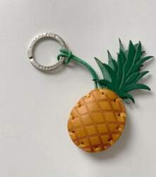Pineapple leather key holder gray