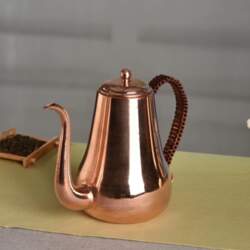 Pure Copper Coffee Pot,Curved Spout