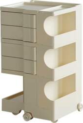 Rolling Nightstand 3 Layer Rotating Drawer
