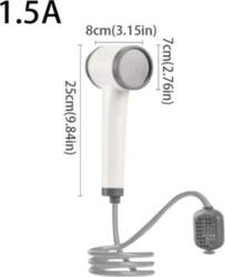 Self-priming Portable Shower Adjustable Massage Bubble