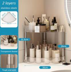 Shelf Transparent Storage Rack Bathroom Kitchen
