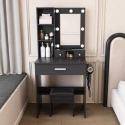 Small Vanity Table with Mirror and