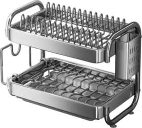 Space Efficient Dish Drainer With Built