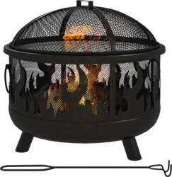 Steel Fire Pit BBQ, with Poker