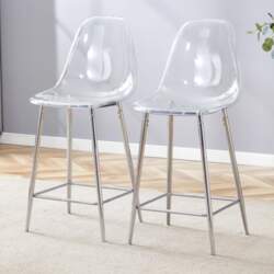 Transparent Bar Stool Set, Pack of