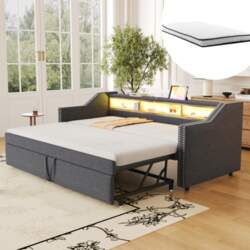 Upholstered Pull-Out Sofa Bed 90/180 x