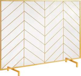 VEVOR Fireplace Screen Single Panel, Sturdy