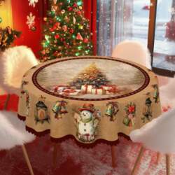 1 Christmas Themed Round And Rectangular