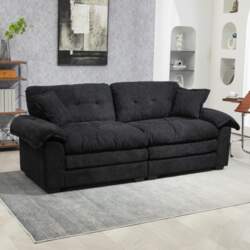 213 cm Chenille Deep Single Sofa