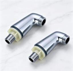 2Pcs Chrome Deck Mounted Bath Filler