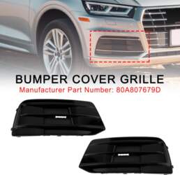 2PCS Front Bumper Cover Grille Bezel