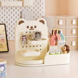 360° Rotating Bear Desktop Hole Board