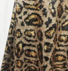 3MM Leopard Sequin Fabric Animal Pattern