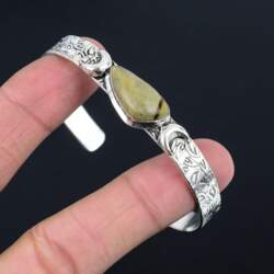 925 Silver Natural Polychrome Jasper Bangle