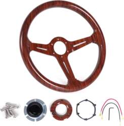 ABS Walnut Texture Racing Steering Wheel