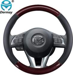 Ādas automašīnas stūres pārsegs priekš Mazda