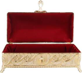 Alloy Trinket Storage Box Rectangular Treasure