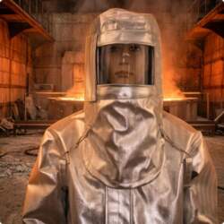Aluminized Hood with Face Shield Reflective
