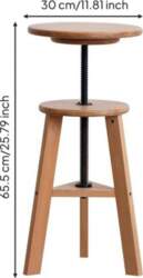 Armless Adjustable Height Stool | Sturdy