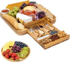 Bamboo Cheese Board Set With Cutting
