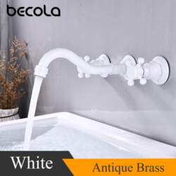BECOLA Double Handle Three Holes Bathroom