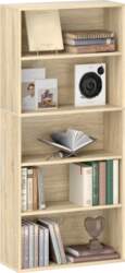 Bookcase storage shelf 5 tiers with